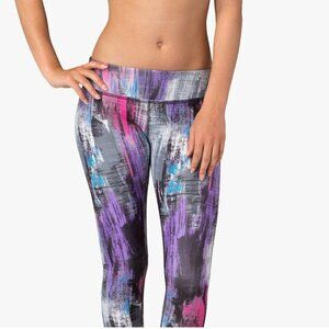 BEYOND YOGA Lux Leggings Womens S Foxing Multicolor Print 7/8 Purple Gray $89